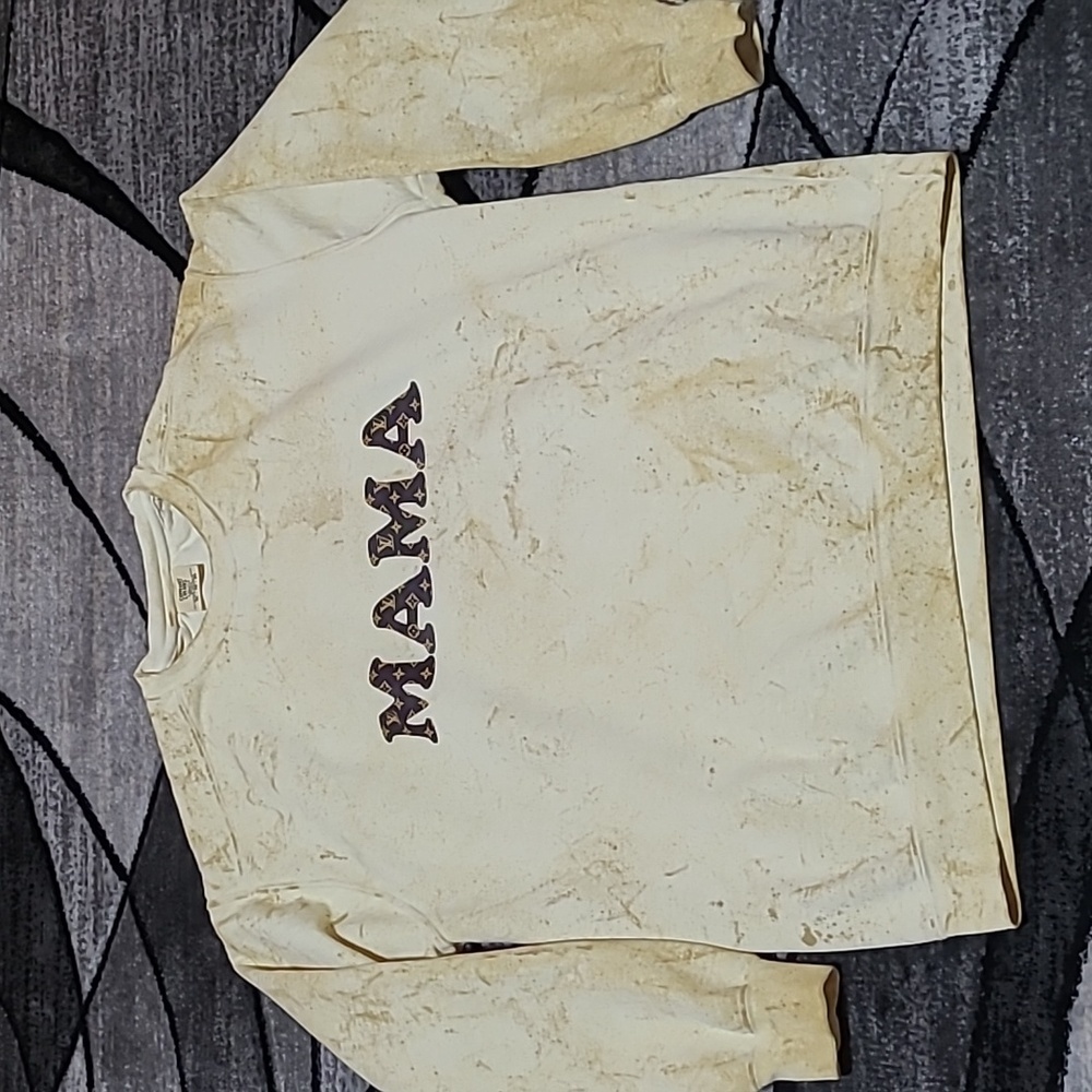 COMFORT COLORS MAMA CITRINE UNIQUE WASH PATTERN SWEATSHIRT